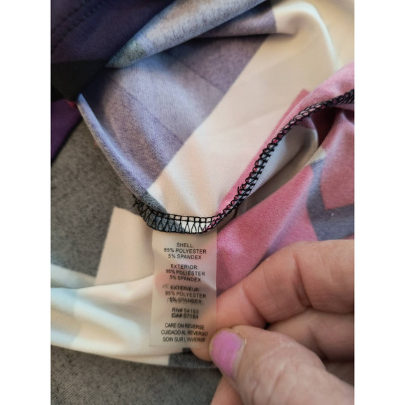 Calvin Klein Sleeveless Blouse Women's Size PL Multicolor Stretch Knit Top - Picture 10 of 15